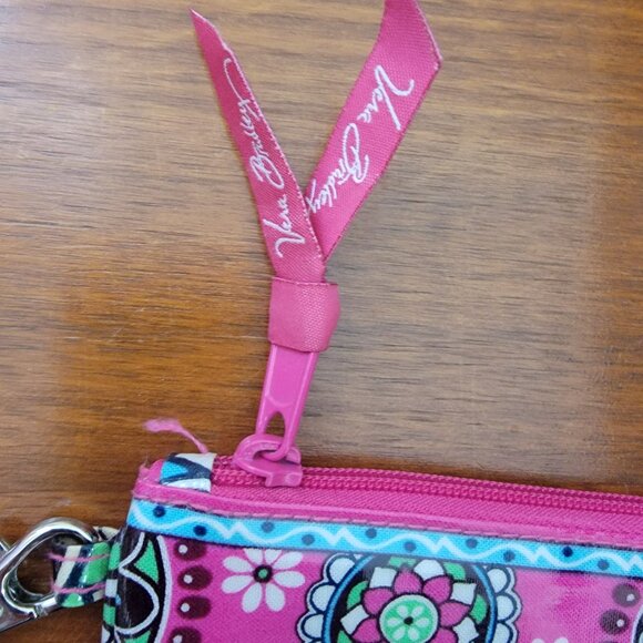 VERA BRADLEY Cupcakes Pink PVC Vinyl Zip 8" Wristlet Organizer Retired 2009 - Picture 9 of 15